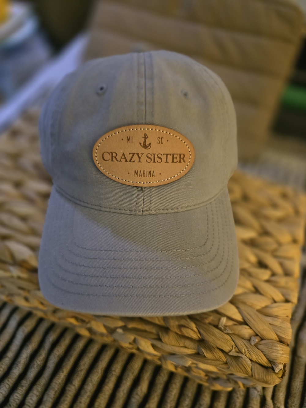 Crazy Sister Marina Baseball Hat- Light Gray